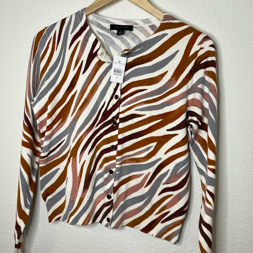 NWT The Limited Zebra Print Cardigans, size Medium